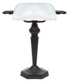LANDLITE TL609 E27 Max 60W, íróasztali lámpa, asztali lámpa, bank lámpa, banklámpa, bankár lámpa, matt fehér üvegburával LANDLITE TL609 E27 Max 60W, íróasztali lámpa, asztali lámpa, bank lámpa, banklámpa, bankár lámpa, matt fehér üvegburával