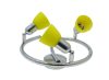 LANDLITE CLE-430A mennyezeti spotlámpa,3x60W, sárga búrával, króm kivitel LANDLITE CLE-430A mennyezeti spotlámpa,3x60W, sárga búrával, króm kivitel
