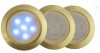 LANDLITE LED-GR01-3x0.5W , 3db-os matt arany földbe süllyesztett LED lámpa szett, kék fényű, IP44 LANDLITE LED-GR01-3x0.5W , 3db-os matt arany földbe süllyesztett LED lámpa szett, kék fényű, IP44