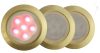 LANDLITE LED-GR01-3x0.5W , 3db-os matt arany földbe süllyesztett LED lámpa szett, piros fényű, IP44 LANDLITE LED-GR01-3x0.5W , 3db-os matt arany földbe süllyesztett LED lámpa szett, piros fényű, IP44