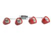 LANDLITE FELIX G929-4TU2 mennyezeti spotlámpa (piros), G9 foglalattal LANDLITE FELIX G929-4TU2 mennyezeti spotlámpa (piros), G9 foglalattal