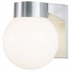 LANDLITE WL425-1 Fali Kültéri Lámpa nikkel színben üveg burával LANDLITE WL425-1 Fali Kültéri Lámpa nikkel színben üveg burával