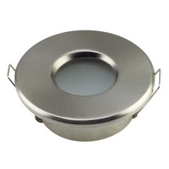   LANDLITE HD-909A, Max 6W, LED süllyesztett lámpatest, 5W 2700K GU10 LED izzóval és foglalattal, a fürdőszoba 3-as zónában használatra, szín: matt króm
