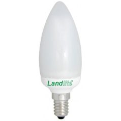   LANDLITE Energiatakarékos, E14, 5W, 350lm, 2700K, gyertya formájú fényforrás (EIC/M-5W)