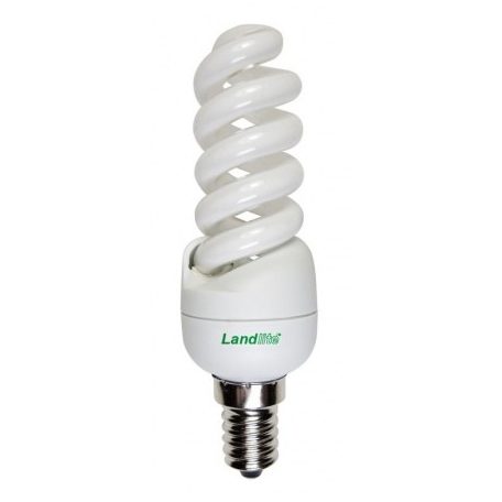 LANDLITE Energiatakarékos, E14, 11W, 550lm, 2700K, spirál formájú fényforrás (ELHS-11W C04)