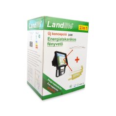   LANDLITE SL-F118-24W, 1X24W 118mm/R7s, fényvető / reflektor (kompakt fénycső mellékelve), mozgásérzékelővel, fekete