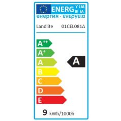    LANDLITE Energiatakarékos, E14, 9W, 450lm, 2700K, SZABÁLYOZHATÓ, gyertya formájú fényforrás (D-EIC-E14-9W)