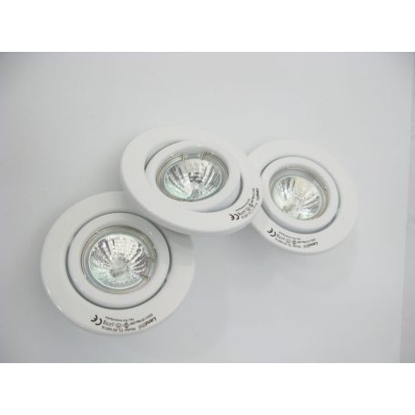 LANDLITE Halogén, GU5.3 (MR16), 3x20W, Ø105mm, billenő, fehér, spot lámpa szett (KIT-60-3)
