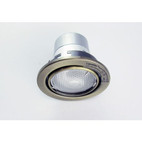  LANDLITE Energiatakarékos, GU10, 3x13W, Ø79mm, billenő, antik bronz, spot lámpa szett (KIT-60A-3)