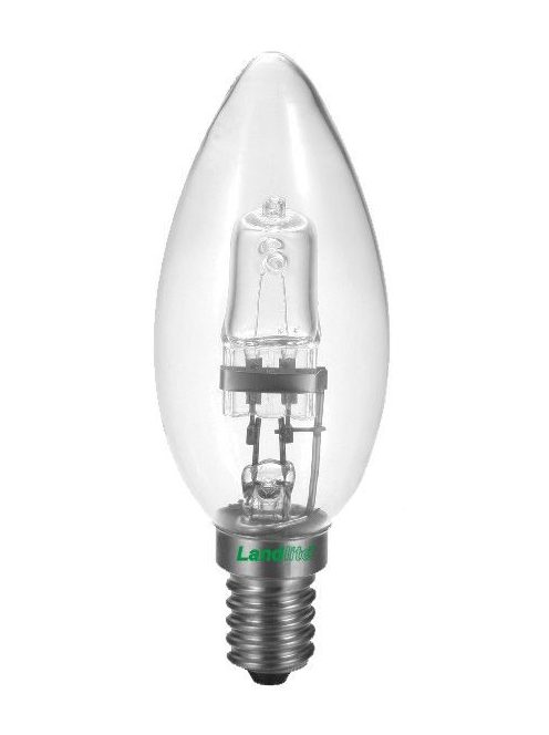  LANDLITE Halogén, E14, 42W, 625lm, 2800K, gyertya formájú fényforrás (HSL-C35-42W)