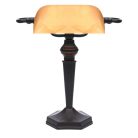  LANDLITE TL609 banklámpa, E27, max. 1x60W, borostyánsárga üvegburával