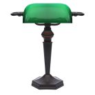  LANDLITE TL609 banklámpa, E27, max. 1x60W, zöld üvegburával