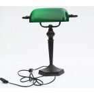  LANDLITE TL609 banklámpa, E27, max. 1x60W, zöld üvegburával