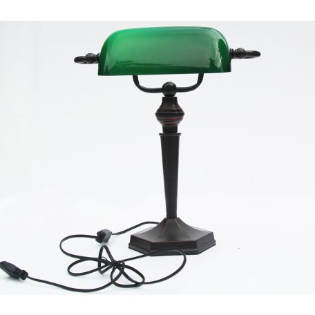  LANDLITE TL609 banklámpa, E27, max. 1x60W, zöld üvegburával