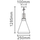 LANDLITE MAGSUS-A001, E27 Max 60W, függeszték lámpatest, fekete