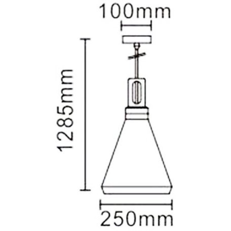 LANDLITE MAGSUS-A001, E27 Max 60W, függeszték lámpatest, fekete