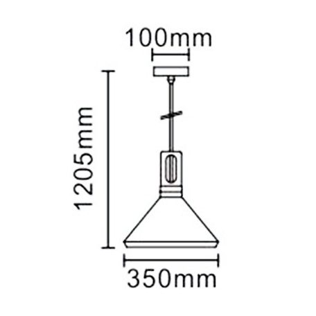 LANDLITE MAGSUS-A002, E27 Max 60W, függeszték lámpatest, fekete