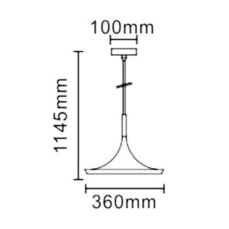 LANDLITE MAGSUS-B002, E27 Max 60W, függeszték lámpatest,  fehér