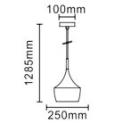 LANDLITE MAGSUS-B003, E27 Max 60W, függeszték lámpatest,   fehér