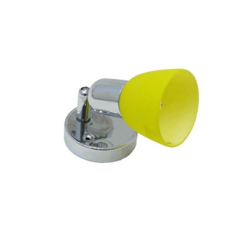 LANDLITE CLE-210A fali spotlámpa,1x60W, sárga búrával,  króm kivitel
