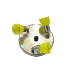   LANDLITE CLE-230A fali spotlámpa,3x60W, sárga búrával, matt króm kivitel