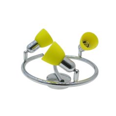   LANDLITE CLE-430A mennyezeti spotlámpa,3x60W, sárga búrával, króm kivitel