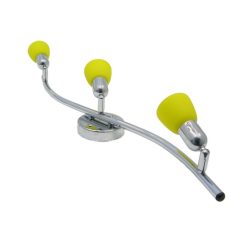   LANDLITE CLE-330A mennyezeti spotlámpa,3x60W, sárga búrával, króm kivitel