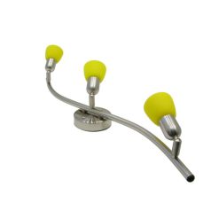   LANDLITE CLE-330A mennyezeti spot lámpa,3x60W, sárga búrával, matt króm kivitel