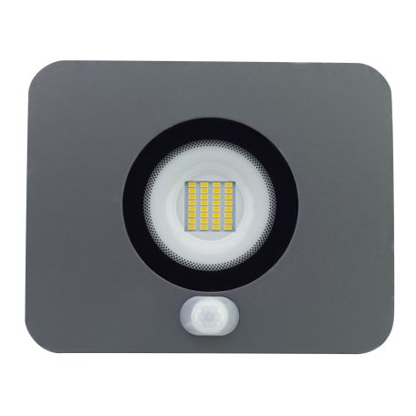 LANDLITE LED-SL-30W/MCL, 3000K meleg fehér,  szürke, 30W LED Reflektor / LED Fényvető mozgásérzékelővel