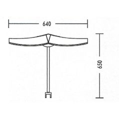 LANDLITE DD OFFIA 2X38W (OLS-238DD), Irodai lámpa