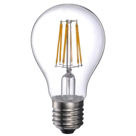 LANDLITE LED filament, E27, 8.1W, A60, 1055lm, 2700K, körte formájú fényforrás (LED-A60-8.1W/FLT)
