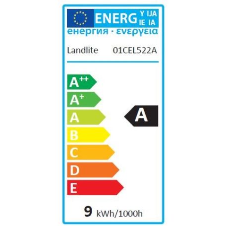 LANDLITE Energiatakarékos, E27, 9W, 450lm, 2700K, U csöves fényforrás (ELT/M-9W)
