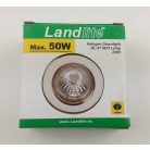  LANDLITE Egyes keret, GU5.3 (MR16) / GU10, fix, egyenes, matt króm, max. 50W, spot keret (DL-57)