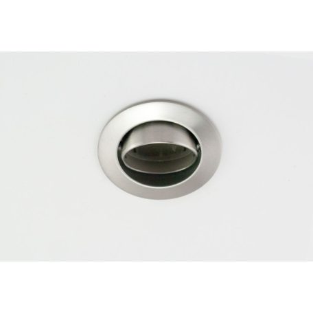 LANDLITE Egyes keret, GU4 (MR11), billenő, íves, matt króm, max. 35W, spot keret (DL-41)