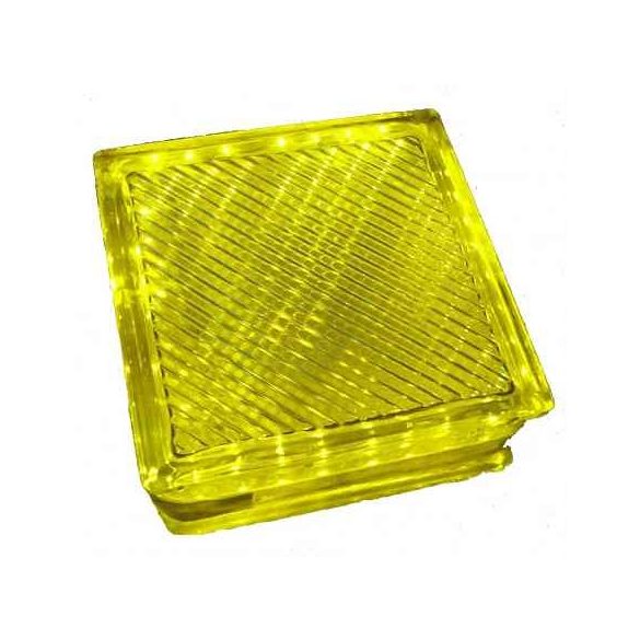 LANDLITE LED-G10-1x2W,  sárga kristálytégla lámpa