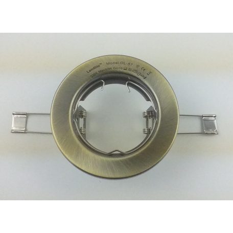  LANDLITE Egyes keret, GU5.3 (MR16) / GU10, fix, egyenes, antik bronz, max. 50W, spot keret (DL-57)