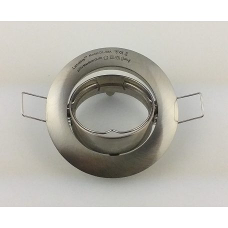  LANDLITE Egyes keret, GU5.3 (MR16) / GU10, billenő, íves, matt króm, max. 50W, spot keret (DL-58A)