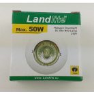  LANDLITE Egyes keret, GU5.3 (MR16) / GU10, billenő, íves, matt króm, max. 50W, spot keret (DL-58A)