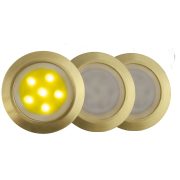   LANDLITE LED-GR01-3x0.5W , 3db-os matt arany földbe süllyesztett LED lámpa szett, sárga fényű, IP44