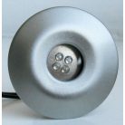 LANDLITE LED-GR02-4X1,0W, 4db-os szett, trafóval, fém szín: matt króm, LED szín: kék, IP44, földbe süllyesztett LED lámpa