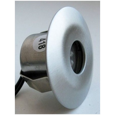 LANDLITE LED-GR02-4X1,0W, 4db-os szett, trafóval, fém szín: matt króm, LED szín: kék, IP44, földbe süllyesztett LED lámpa