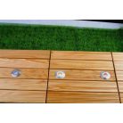 LANDLITE LED-GR02-4X1,0W, 4db-os szett, trafóval, fém szín: matt króm, LED szín: kék, IP44, földbe süllyesztett LED lámpa