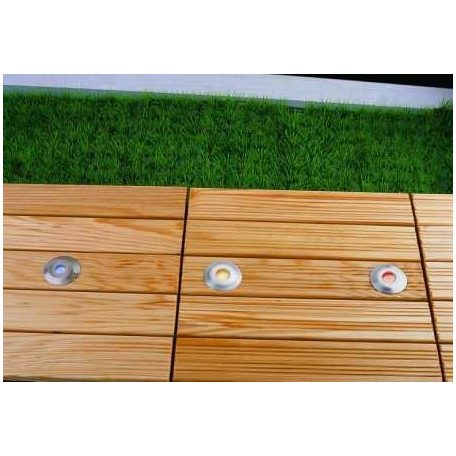 LANDLITE LED-GR02-4X1,0W, 4db-os szett, trafóval, fém szín: matt króm, LED szín: kék, IP44, földbe süllyesztett LED lámpa