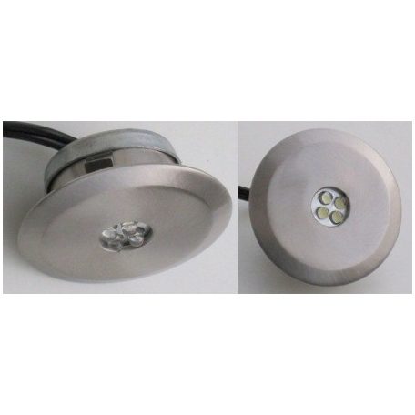 LANDLITE LED-02-4X1,0W, 4db 1,0W LED 12V, beépíthető lámpa szett (4 db-os LED szett), LED: kék , lámpa: mat króm