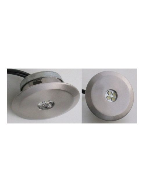 LANDLITE LED-02-4X1,0W, 4db 1,0W LED 12V, beépíthető lámpa szett (4 db-os LED szett), LED: kék , lámpa: mat króm