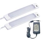  LANDLITE Energiatakarékos, 2 x 6W, melegfehér, 295mm, szekrény lámpa tápegységgel (UCC-106-2)