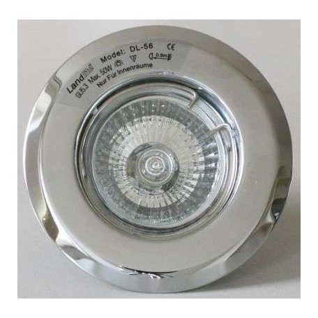 LANDLITE Egyes keret, GU5.3 (MR16) / GU10, fix, króm, max. 50W, spot keret (DL-56)