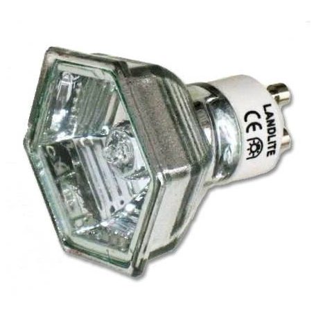  LANDLITE Halogén, GU10, 50W, 950lm, 2900K, HEXAGON (hatszögű), spot fényforrás (MRG-C)