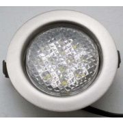   LANDLITE LED-06D-3X1,0W, 3db 1,0W LED 12V, beépíthető lámpa szett (3 db-os LED szett), LED: fehér, lámpa: matt króm