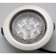   LANDLITE LED-06D-3X1,0W, 3db 1,0W LED 12V, beépíthető lámpa szett (3 db-os LED szett), LED: fehér, lámpa: króm